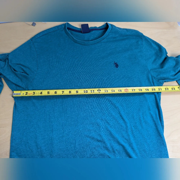 2/25$ U.S POLO ASSN Men long Sleeve shirt emeraude color Stretch size large - Picture 8 of 9